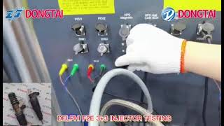 DELPHI F2E 3+3 INJECTOR PIPE CONNECTION AND TESTING MANUAL ON MULTIFUNCTION TEST BENCH CR919S screenshot 3