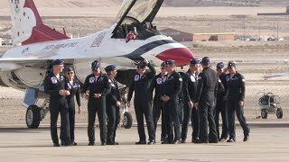 USAF Thunderbirds at Nellis AFB. Aviation Nation Airshow. F-16. Saturday 2022. 4K 60fps.