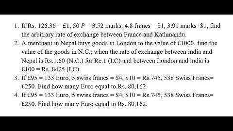 chain rule-money exchange- business maths- class 12