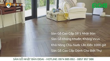 Sàn Gỗ EIDAI Nhật Bản - Sàn xương cá màu gỗ óc chó đen