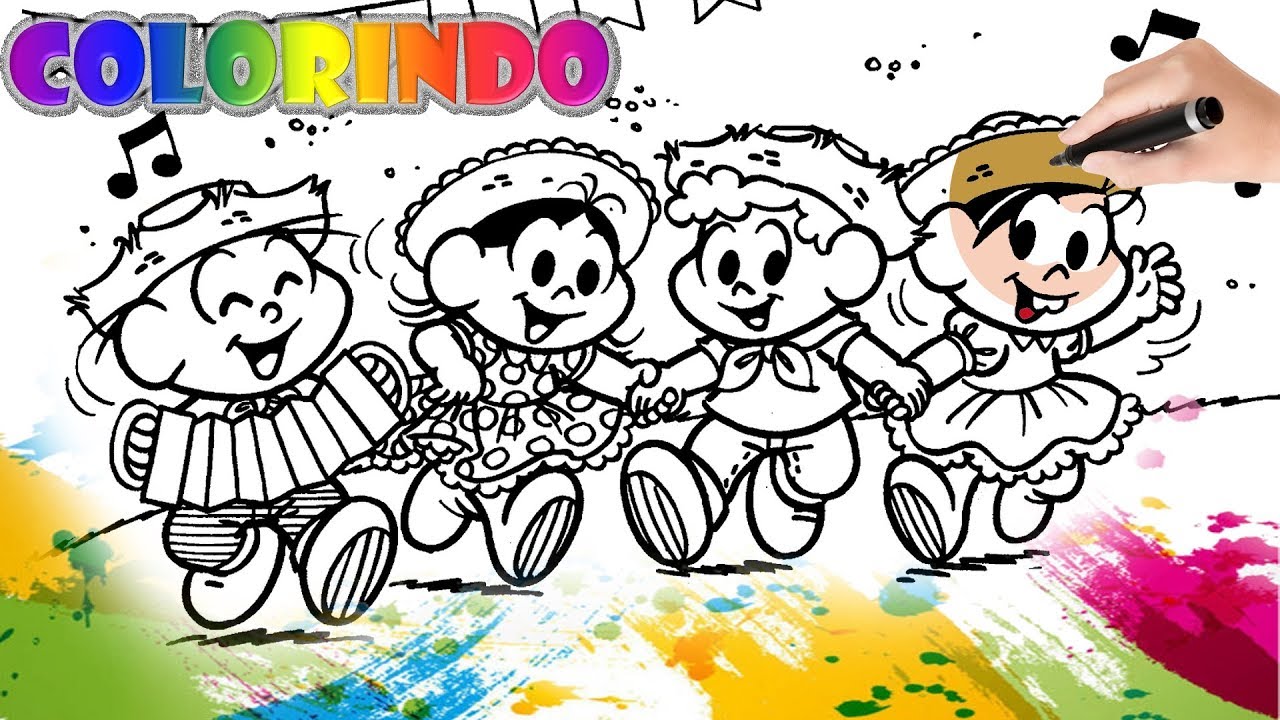 4 DESENHOS PARA COLORIR NO TEMA DA FESTA