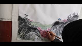中国山水画：彩墨山水上色法- YouTube