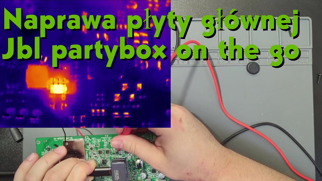 Jak naprawić uszkodzony JBL PARTYBOX ON THE GO? - zwarcie na płycie głównej