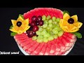 افكار بسيطة لتزيين اطباق الفواكه للضيوف easy ideas of how to decorate a fruit plate