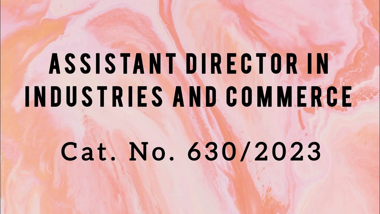 Assistant Director Industries and Commerce | Engineering Chemistry - Glass | Kerala PSC