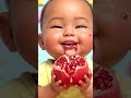 Cute Baby Eating Pomegranate Funny Reaction #shorts #facts #babyvideo #viral #kidsvideo #cute #ai
