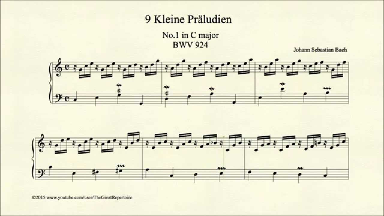 Bach, Prelude in C major, BWV 924, Organ