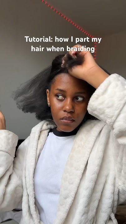  How to part your hair when braiding! #hairstyles #hairtutorial # ...