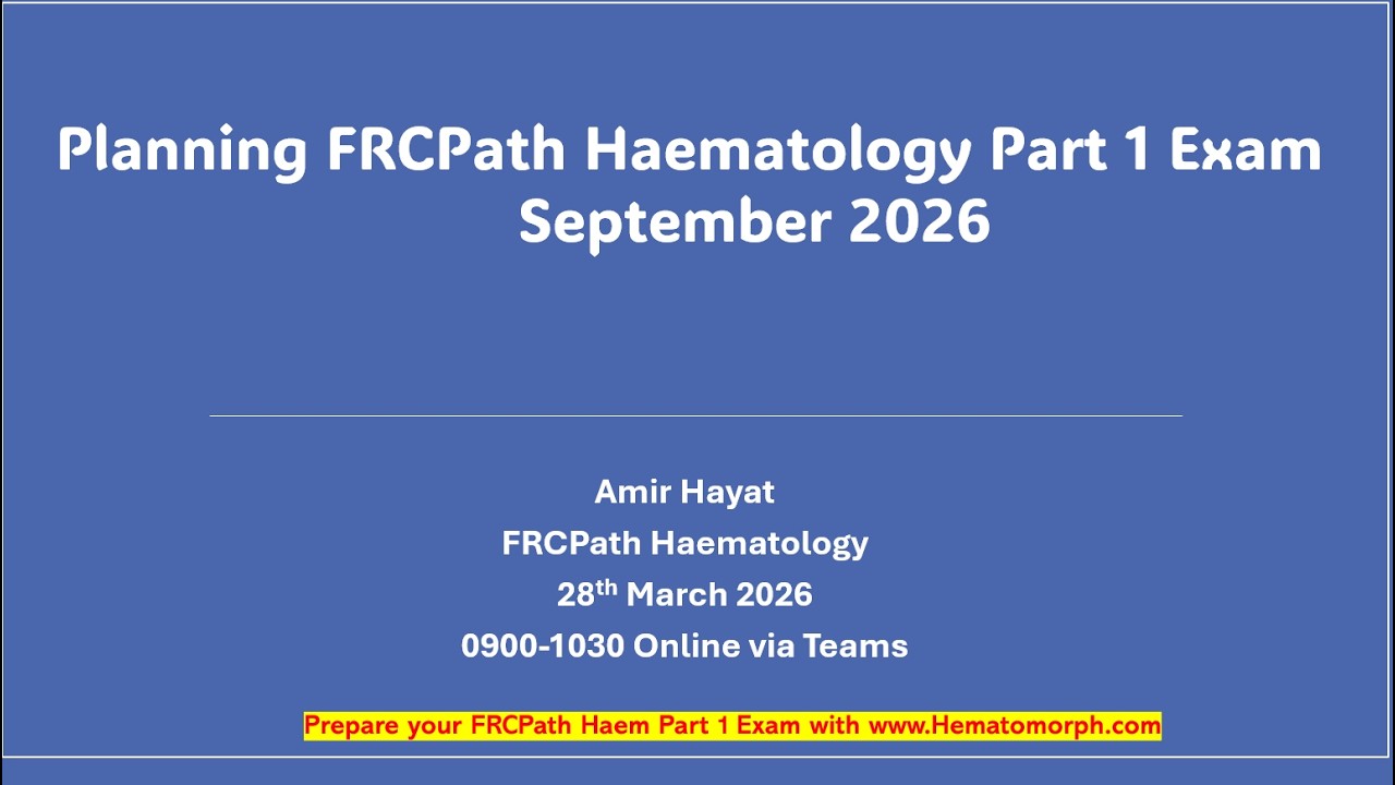 Planning and Preparing FRCPath Haem Part 1 UK Exam - YouTube