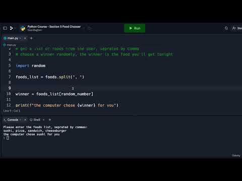8. Random Choice || 5. Beginner Lists and Randomization || Python Professional Course