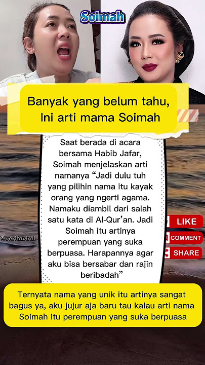 Arti nama soimah nih, kalian ada yang udah tau belom? #shorts #trending #foryourpage