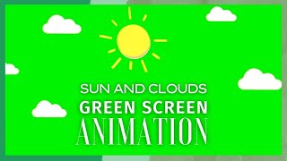 Sun and Clouds Animation Chroma Key Overlay Effect | Green Screen Sky Animation for Beginners