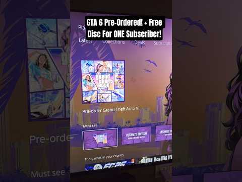 GTA 6 Pre-Ordered! + Free Disc For ONE Subscriber! #gta6 #gta #shorts