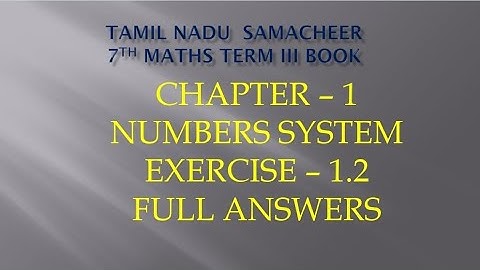 7th maths term 3|Chapter 1|Number System|Exercise 1.2|Full Answers|@JMDMmathschannel