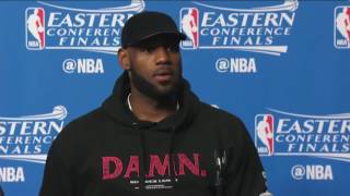 LeBron James Kevin Love Postgame Interview Cavaliers vs Celtics Game 1 2017 NBA Playoffs