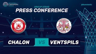 Elan Chalon v Ventspils - Press Conference - Basketball Champions League 2017