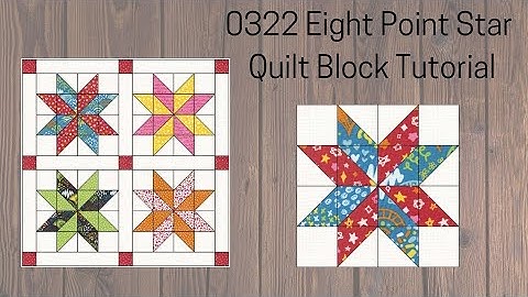 0322 Eight Point Star Quilt Block Tutorial | Block of the Day 2023 | AccuQuilt
