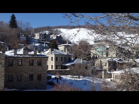 Χιονισμένο Νυμφαίο Φλώρινας - Macédoine, la ville de Nymfaio