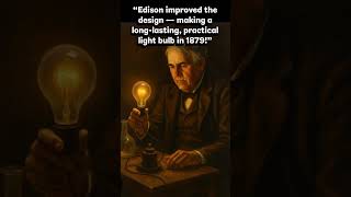 #EducationalReels / Who really invented the light bulb? 💡Thomas Edison made it famous.🔍✨
