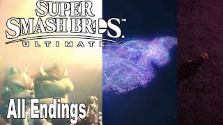 Super Smash Bros. Ultimate - All Endings (Bad Darkness, Bad Light, True Ending) [HD 1080P]
