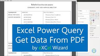 Excel Power Query from PDF