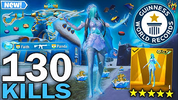 130 KILLS!😈 BEST AGGRESSIVE RUSH GAMEPLAY with BEST OUTFIT in NEW FROSTY FUNLAND🔥PUBG MOBILE - BGMI