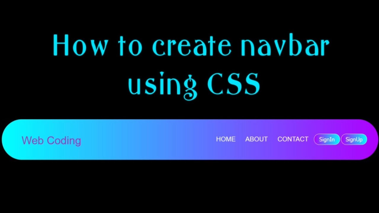 How To Create Navbar Using CSS || HTML,CSS Projects - YouTube