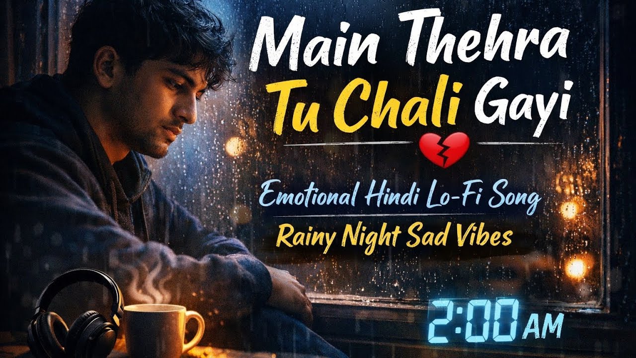 Main Thehra Tu Chali Gayi 💔 | Emotional Hindi LoFi Breakup Song | Rainy Night Sad Song 2026 #sad