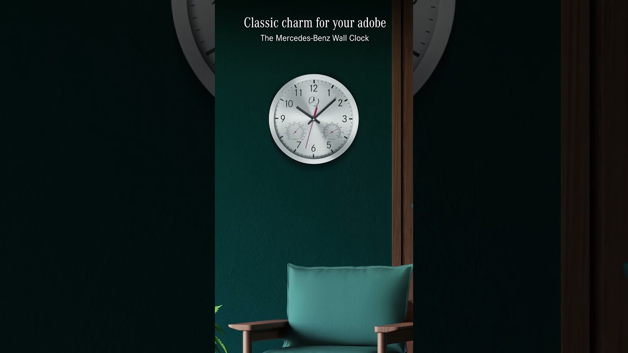 Add timeless charm to your space with the Mercedes-Benz Wall Clock!