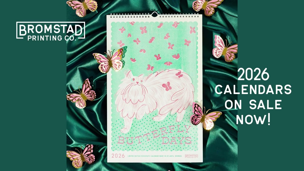 Limited Edition 2026 Cat Calendar - Butterfly days