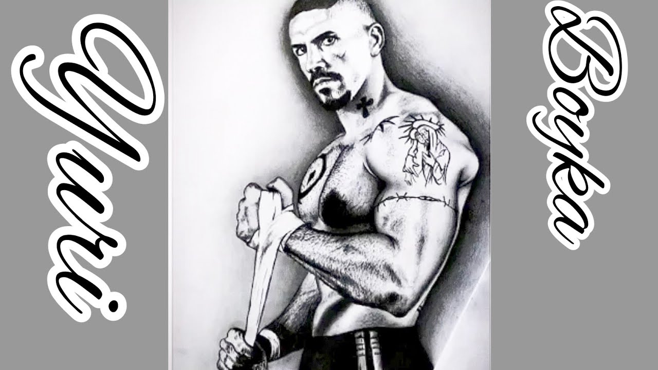 how to draw yuri boyka(scott adkins) - YouTube