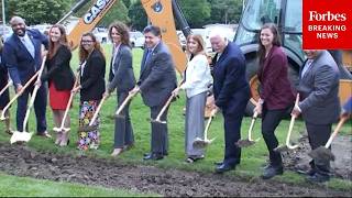 JUST IN: Illinois Gov. JB Pritzker Speaks To Reporters After Speaking At Groundbreaking Ceremony