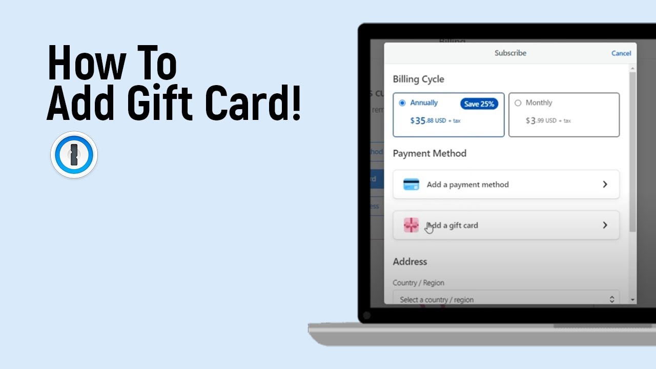 how-to-add-gift-card-on-1-password-easy-youtube