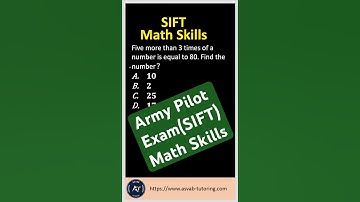 SIFT Math SKILLS QUESTION.