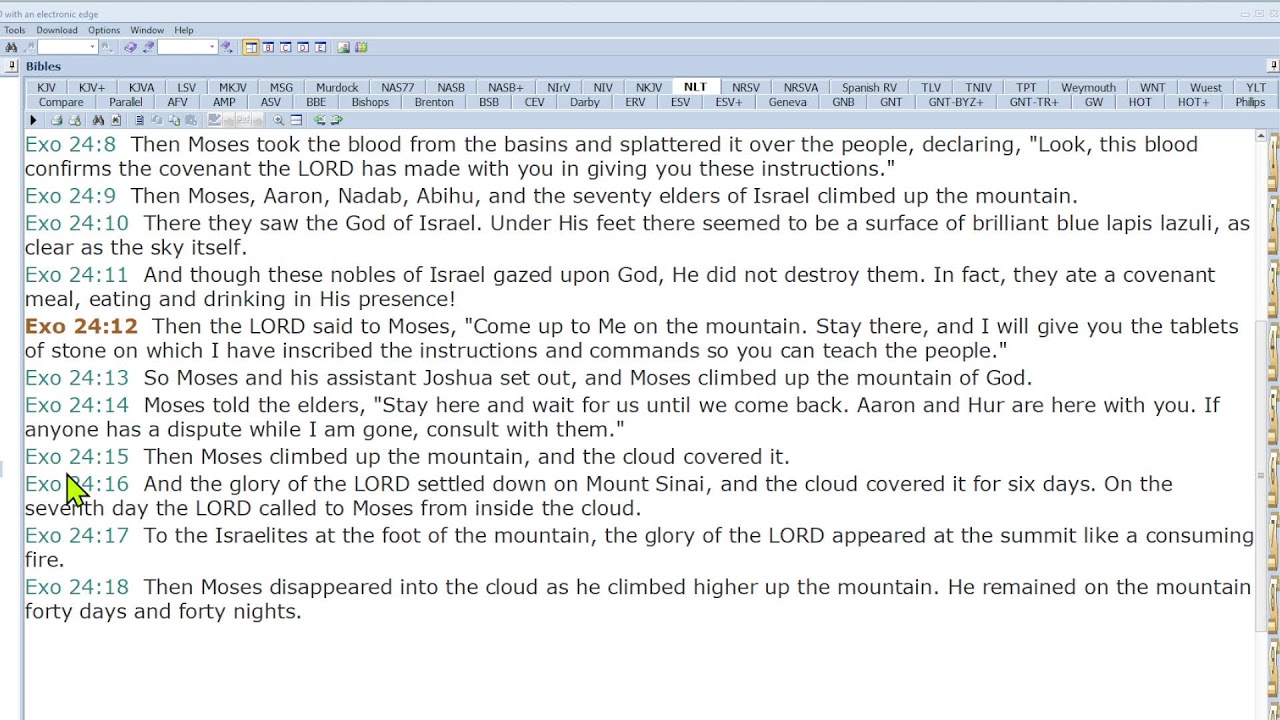 A BIBLE STUDY BEGINING AT EXODUS 24