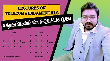 Digital Modulation Techniques ( 8QAM & 16QAM) LEC 5 by Yogesh Gahlawat. Telecom fundamentals.