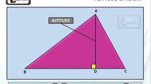 Altitude or height of a Triangle - Mathematics