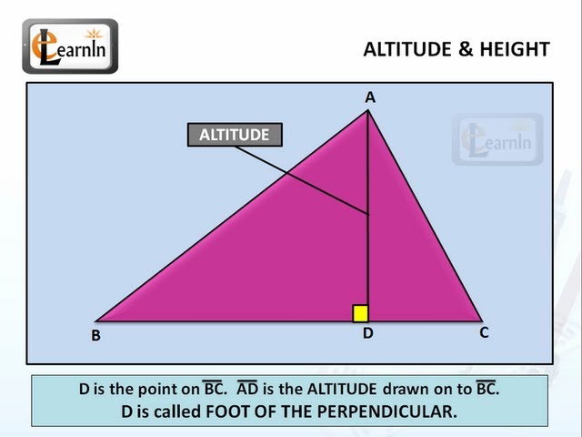 Altitude or height of a Triangle - Mathematics 