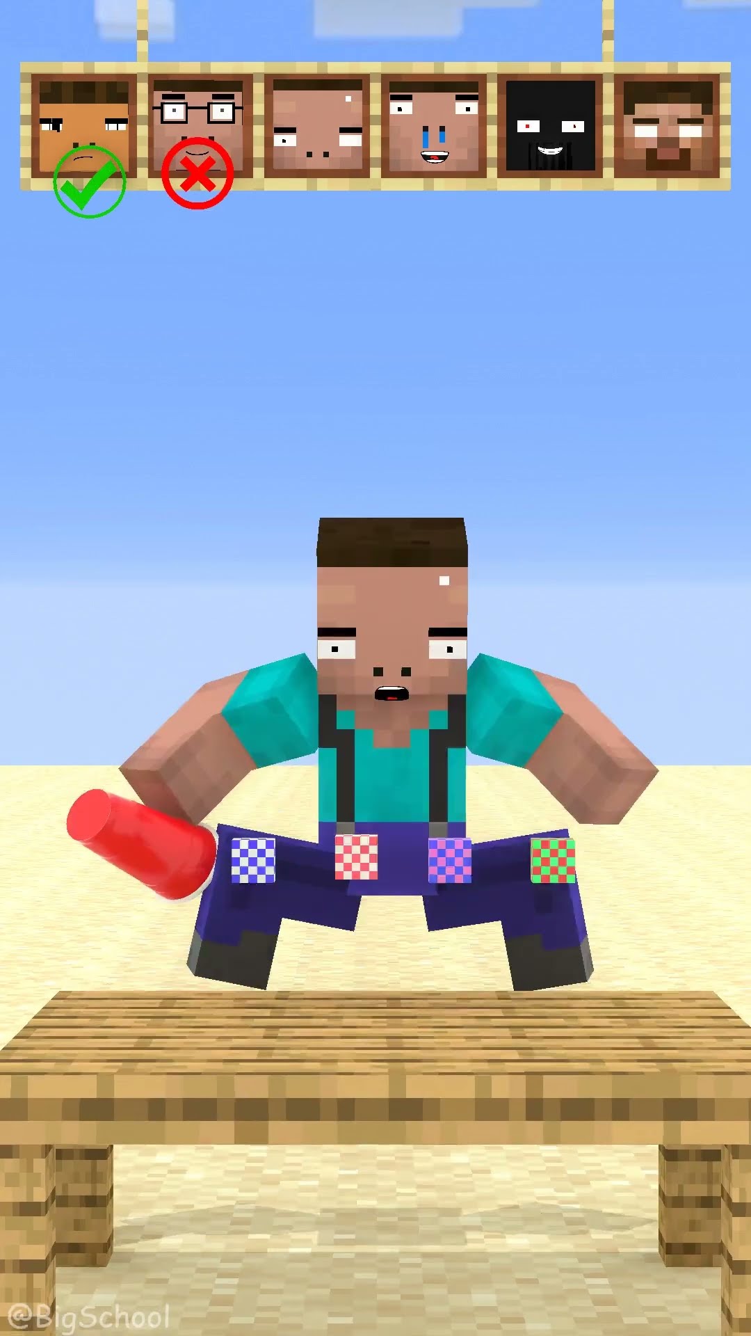Help Herobrine win the game and become the coolest person! ?