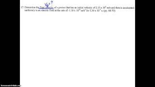 Regents Physics Kinematics Problem Set #16-17
