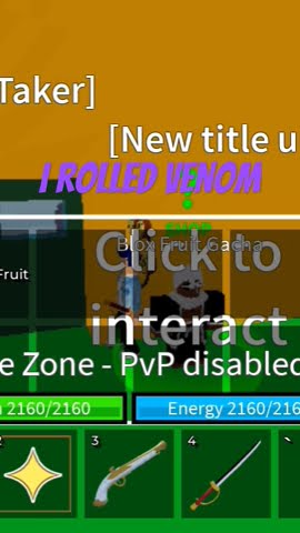 I rolled Venom #roblox #bloxfruits #venomfruit - YouTube