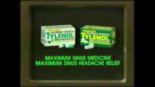 Tylenol Sinus commercial 1985 Tylenol Sinus 2004