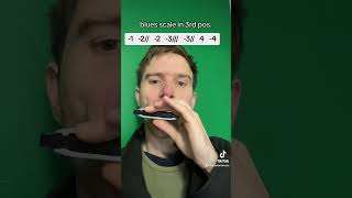 Blues Scale in 3rd Position #bluesharmonica #harmonicalesson #bluesscale