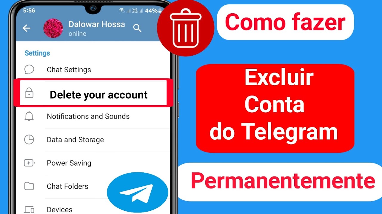 Como Excluir Minha Conta do Telegram(2024) | Desativar Minha Conta do ...
