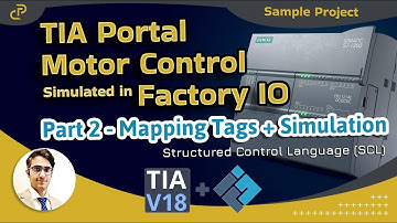 2. TIA Portal S7-1200 PLC SCL Programming of Motor Control Simulated in FactoryIO #tutorial