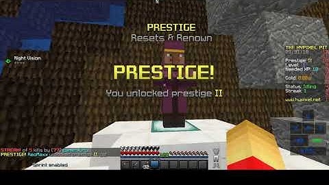 Prestige 2 on the Hypixel Pit