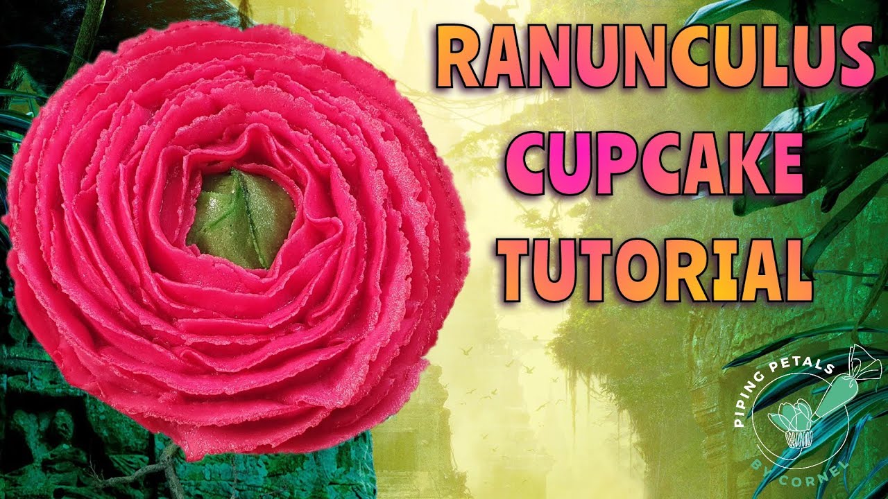 Ranunculus cupcake flower tutorial