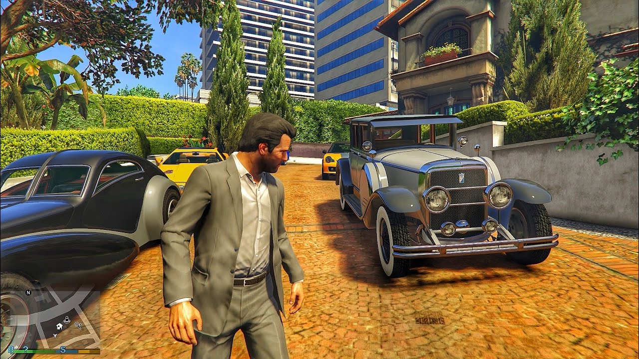 GTA 5 Michael Bought Luxury Vintage Cars After Fight With Secret Agents And Gangsters 