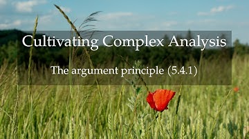 50. The argument principle (Cultivating Complex Analysis 5.4.1)