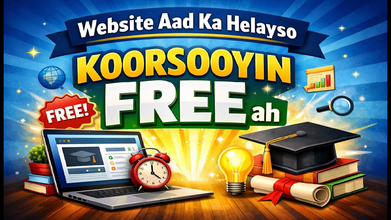 Website aad ka helayso koorsooyin free ah baro xirfad cusub 2026